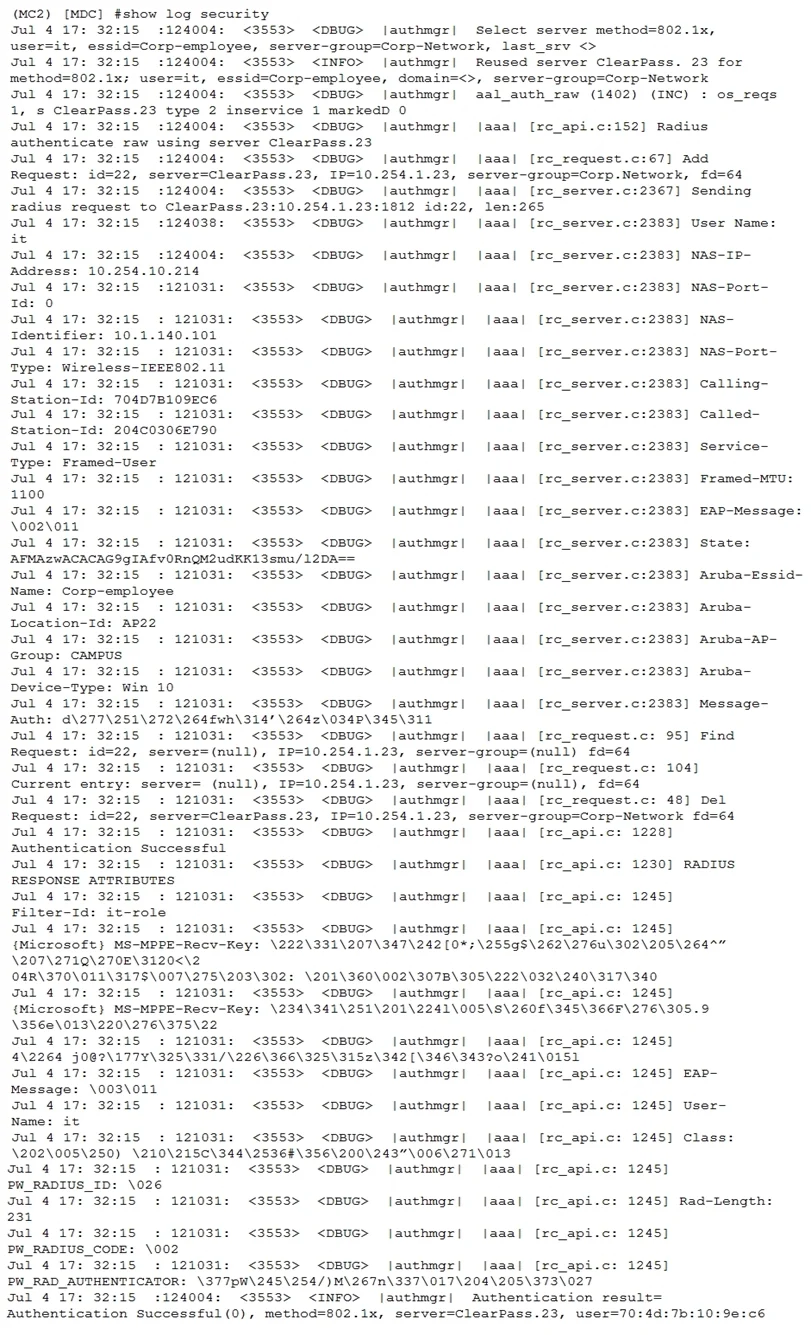 HPE6-A48 question #55 exhibit 2