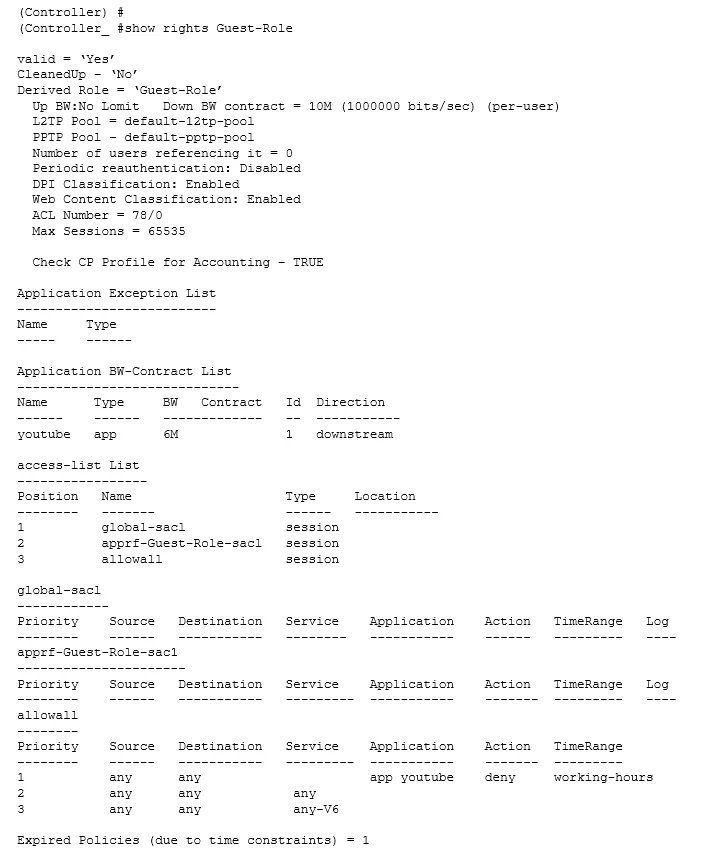 HPE6-A48 question #47 exhibit 1