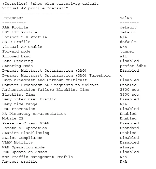 HPE6-A48 question #49 exhibit