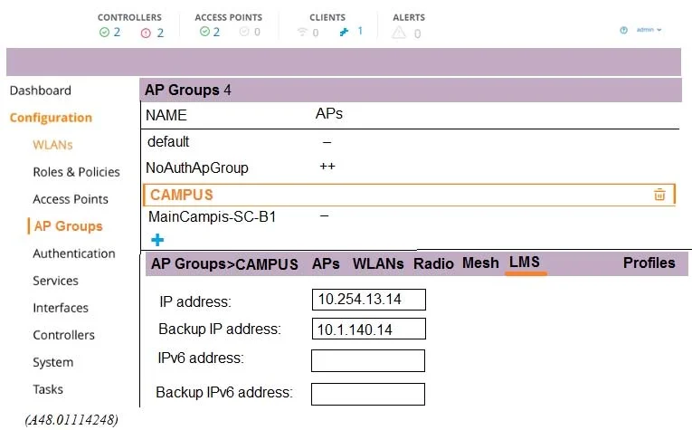 HPE6-A48 question #21 exhibit 2