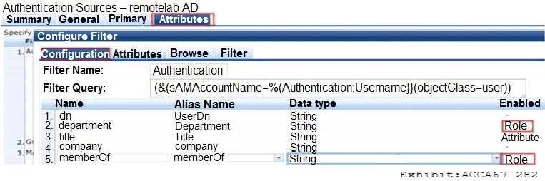 HPE6-A67 question #72 exhibit