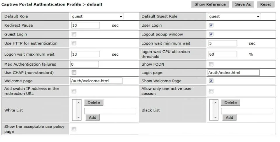 HPE6-A68 question #161 exhibit