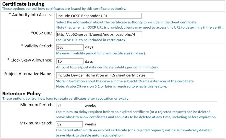 HPE6-A68 question #43 exhibit