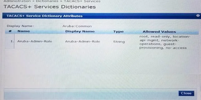 HPE6-A68 question #124 exhibit
