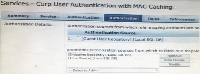 HPE6-A68 question #138 exhibit