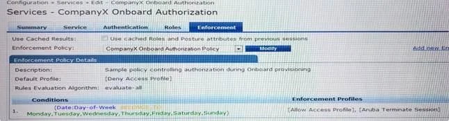 HPE6-A68 question #117 exhibit