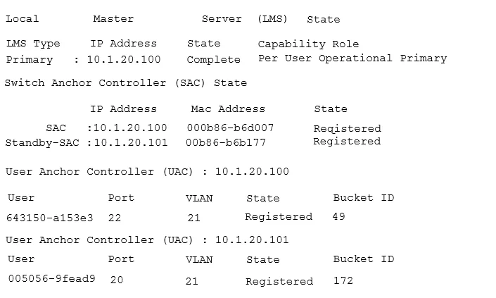 HPE6-A71 question #38 exhibit