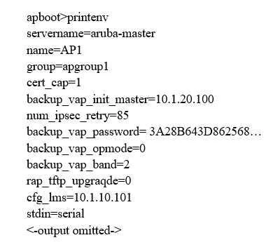 HPE6-A71 question #1 exhibit