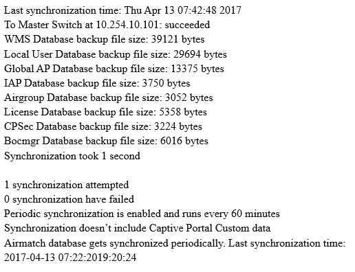 HPE6-A71 question #100 exhibit