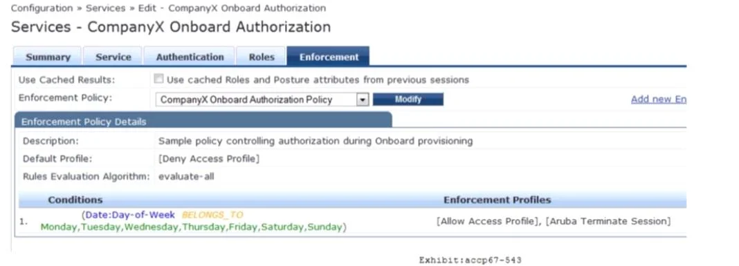 HPE6-A75 question #69 exhibit