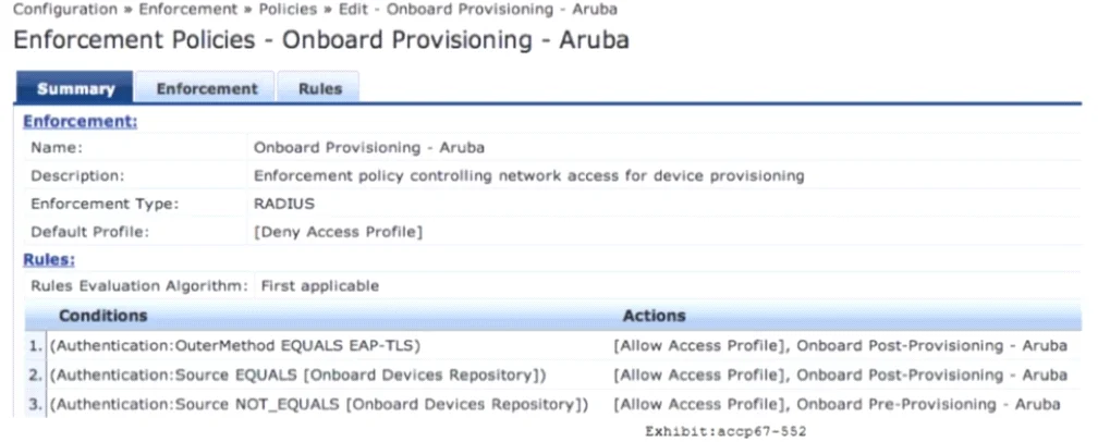 HPE6-A75 question #48 exhibit