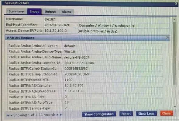 HPE6-A77 question #56 exhibit 2