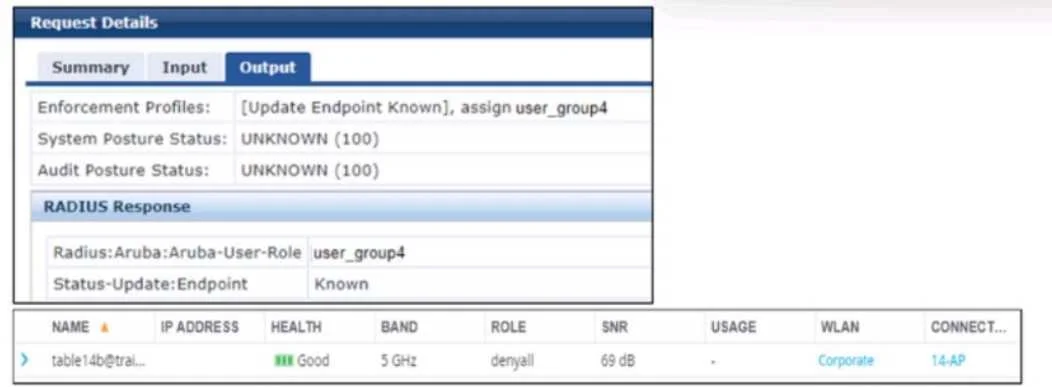 HPE6-A78 question #127 exhibit