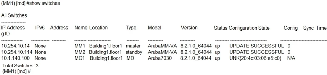 HPE6-A79 question #7 exhibit