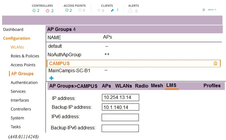 HPE6-A79 question #74 exhibit 2