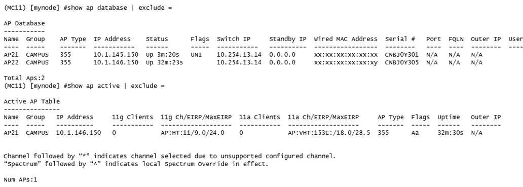 HPE6-A79 question #36 exhibit