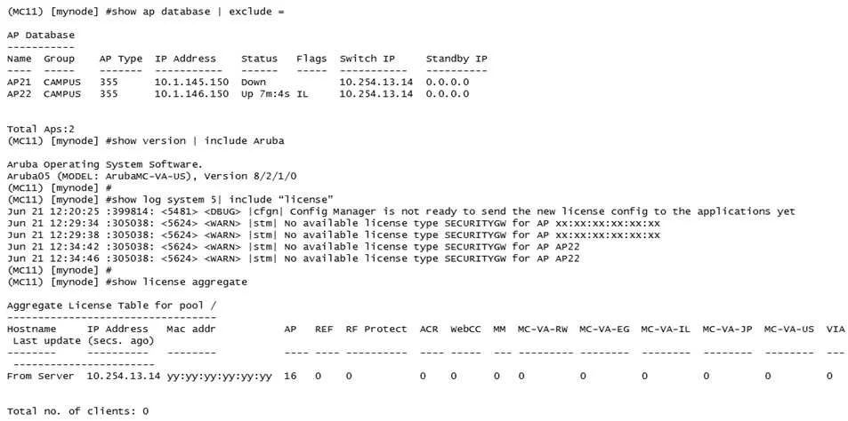 HPE6-A79 question #20 exhibit