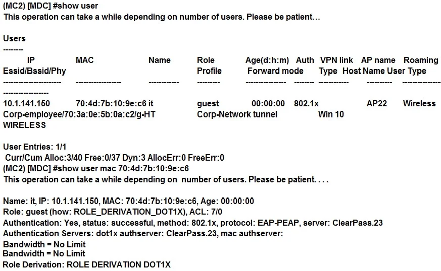 HPE6-A79 question #89 exhibit 2