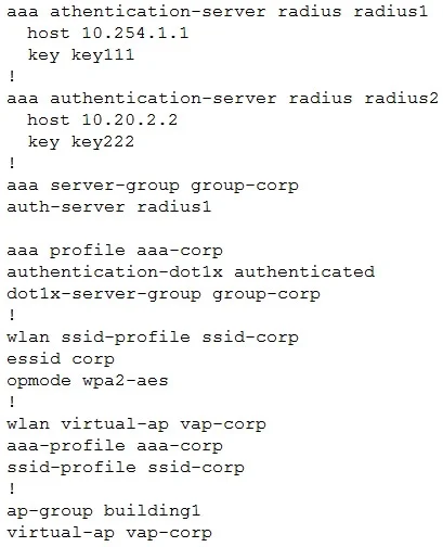 HPE6-A79 question #12 exhibit 1