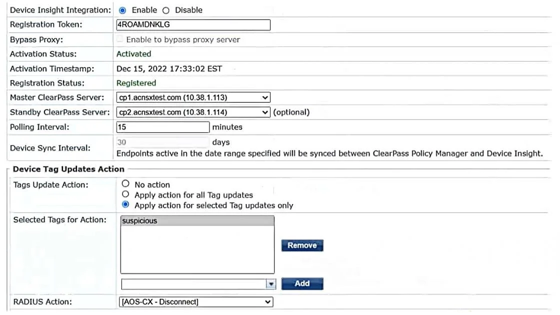 HPE6-A84 question #41 exhibit