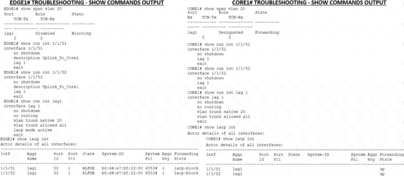 HPE6-A85 question #26 exhibit