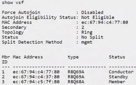 HPE6-A86 question #66 exhibit