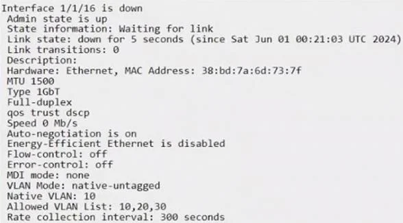 HPE6-A86 question #30 exhibit