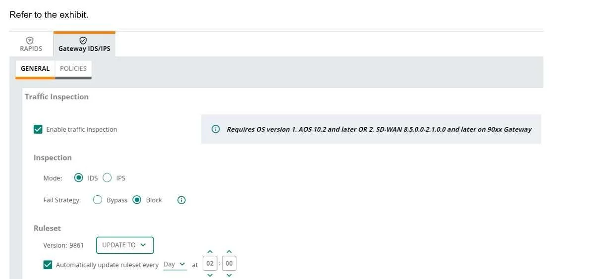 HPE7-A02 question #48 exhibit