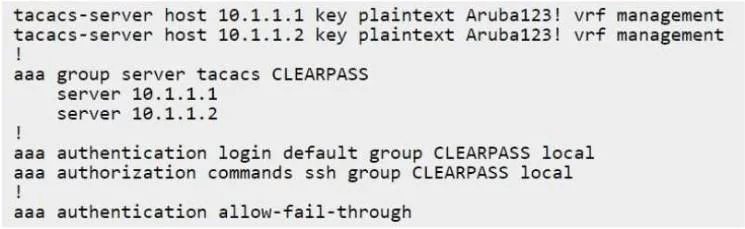 HPE7-A06 question #47 exhibit