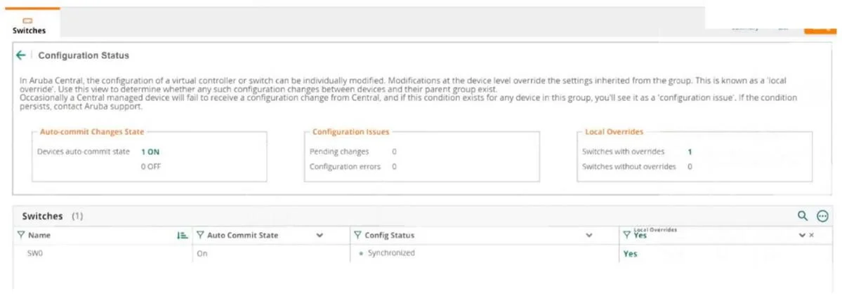 HPE7-A08 question #180 exhibit