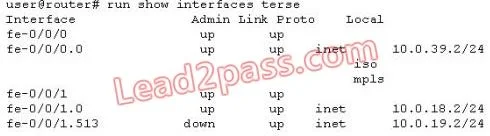 JN0-101 question #60 exhibit