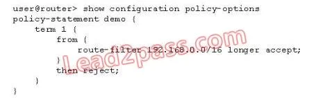 JN0-101 question #123 exhibit 2