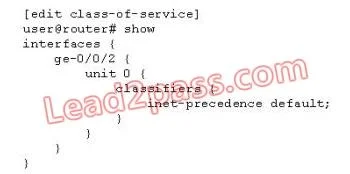 JN0-101 question #75 exhibit