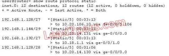 JN0-101 question #116 exhibit