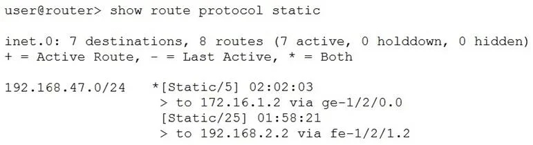 JN0-103 question #85 exhibit