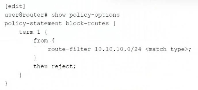 JN0-104 question #207 exhibit