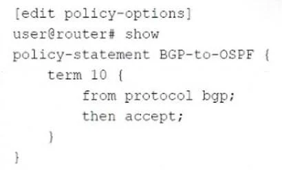JN0-104 question #159 exhibit