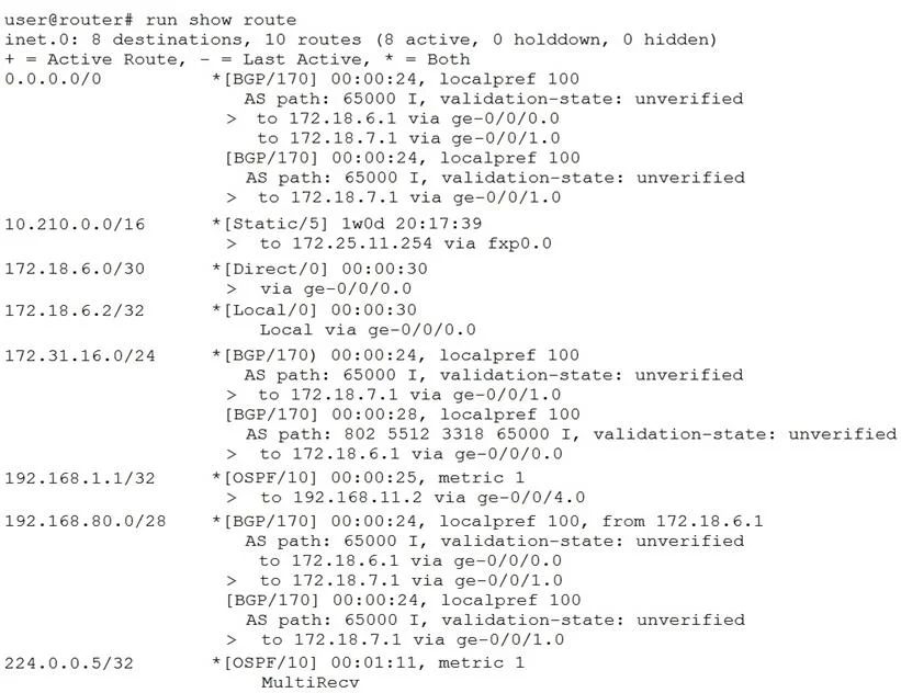 JN0-104 question #122 exhibit