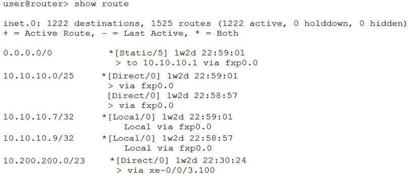 JN0-104 question #26 exhibit
