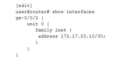 JN0-104 question #246 exhibit