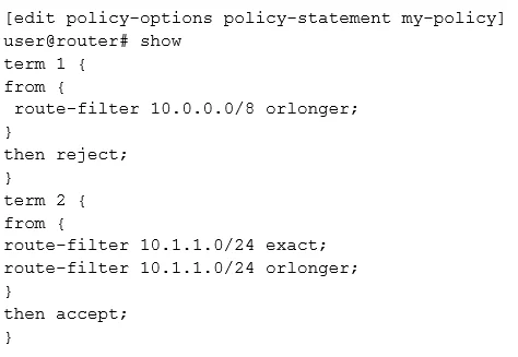 JN0-104 question #24 exhibit