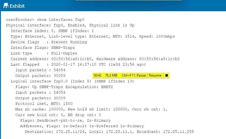 JN0-104 question #305 exhibit
