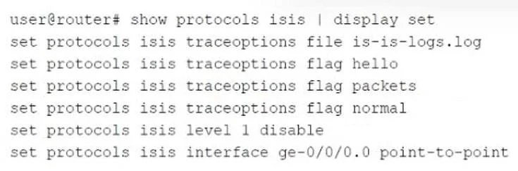 JN0-104 question #194 exhibit