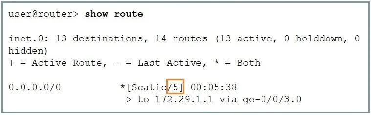 JN0-105 question #76 exhibit