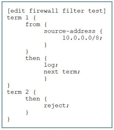 JN0-105 question #81 exhibit