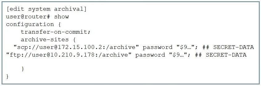 JN0-105 question #12 exhibit