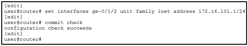 JN0-105 question #57 exhibit