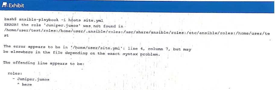 JN0-222 question #48 exhibit
