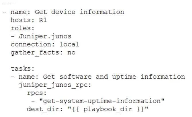 JN0-223 question #66 exhibit