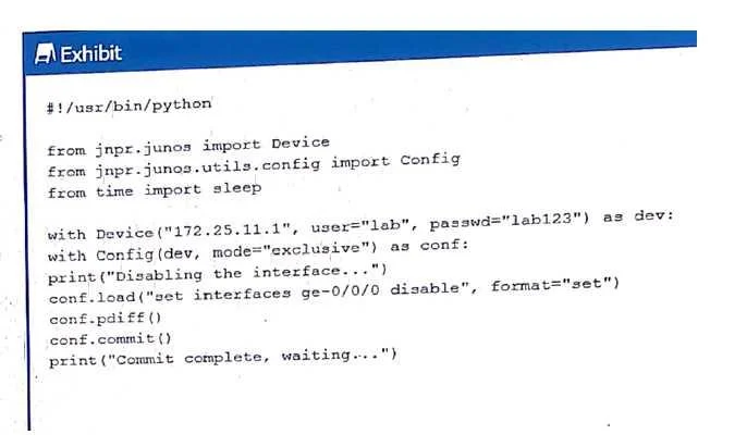 JN0-224 question #101 exhibit
